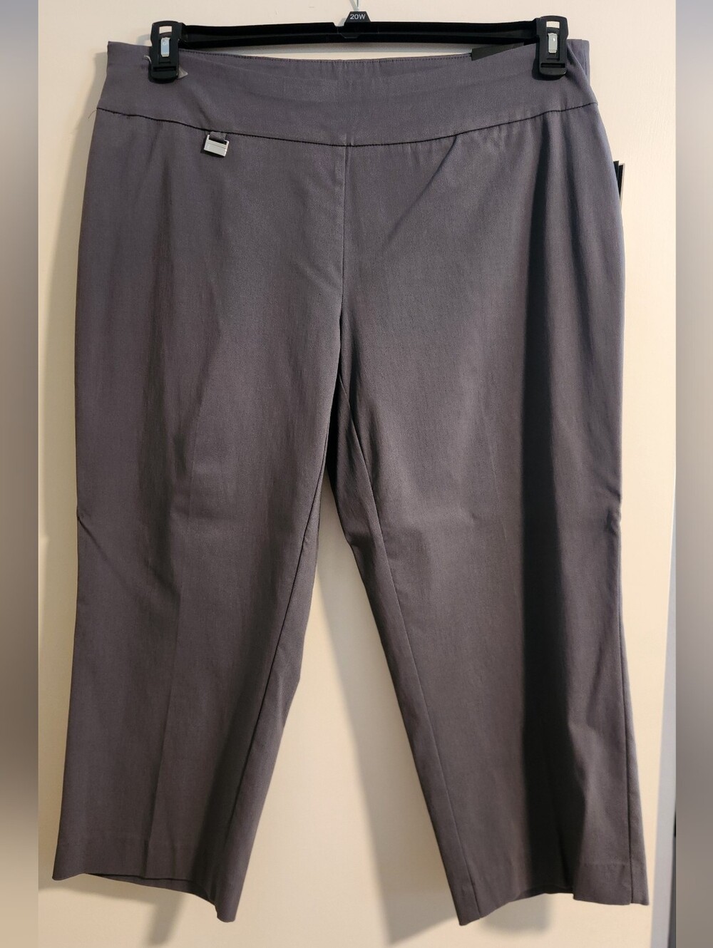 Women's Gray Capri Stretch Dress Pants